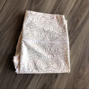 CycleBar White and Gold Foil Gylder Leggings